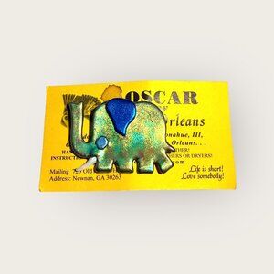 Oscar Of New Orleans Elephant Brooch Pin Vintage